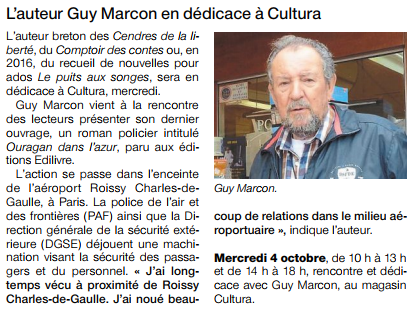 article_Ouest France Rennes Est _Guy Marcon_2017_Edilivre