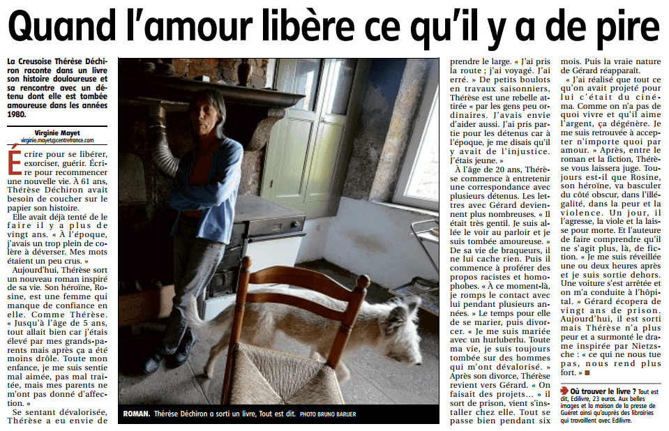 article_La Montagne Creuse_Thérèse Déchiron_2017_Edilivre