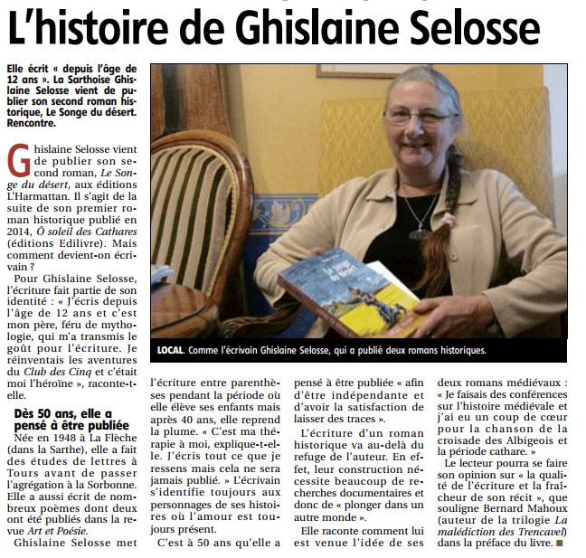 article_L' Yonne Républicaine Sénonais_Ghislaine Selosse_2017_Edilivre