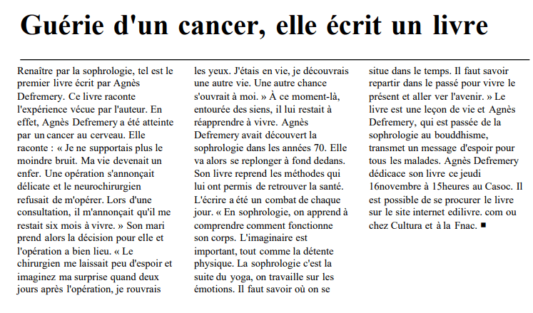 article_L' Aisne Nouvelle St Quentin_Agnès Defremery_2017_Edilivre