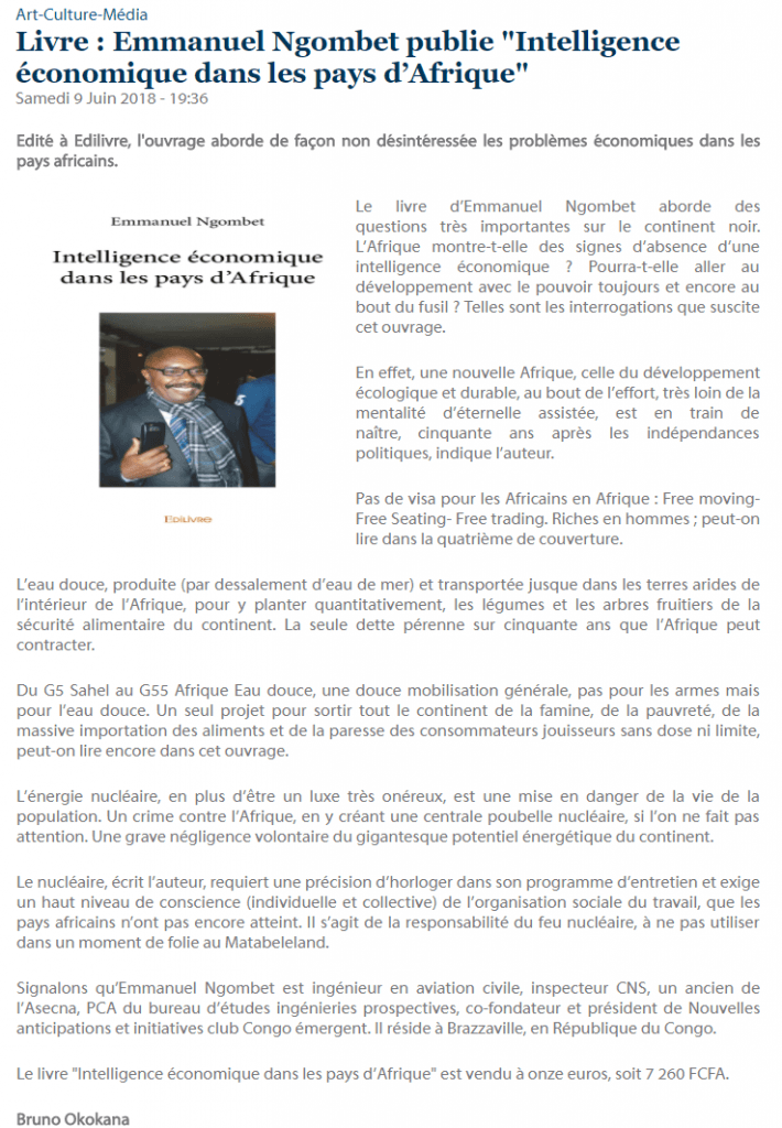 article_Agence_d'Information_d'Afrique_Central_Emmanuel_Ngombet_2018_Edilivre