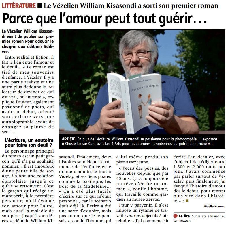 article_L'Yonne_Républicain_William_Kisasondi_2018_Edilivre
