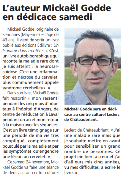 article_L'Eclaireur_Michaël_Godde_2018_Edilivre