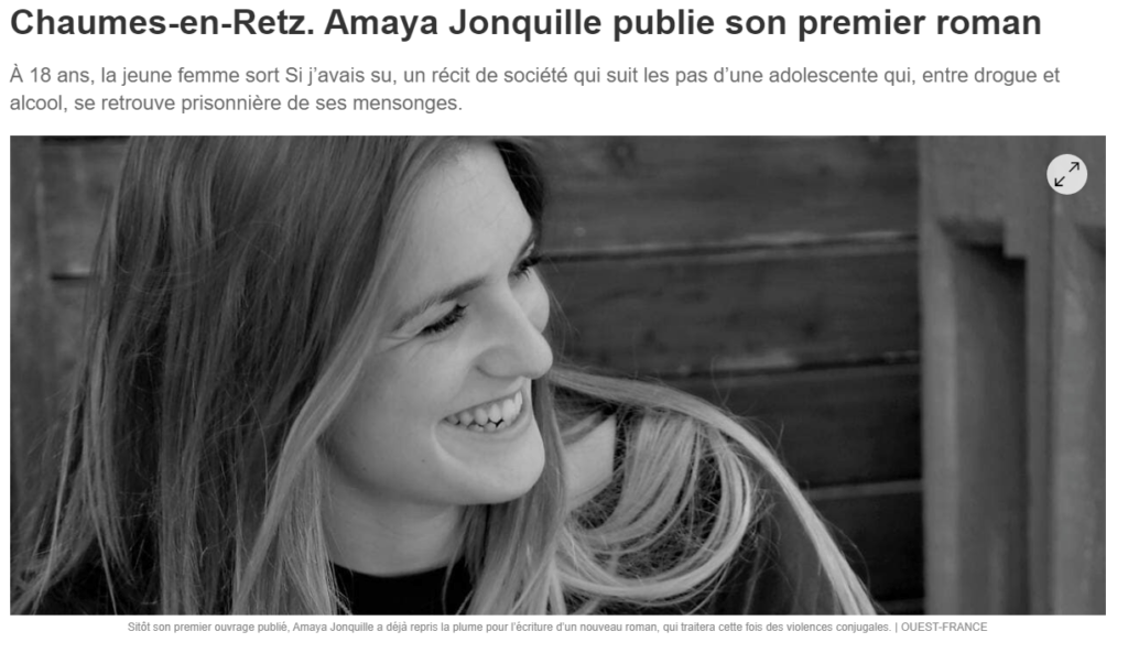 Article_presse-ocean_Amaya Jonquille_2020